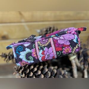 🎨 Vera Bradley Mod Floral Quilted Zip Pouch – Versatile Organizer